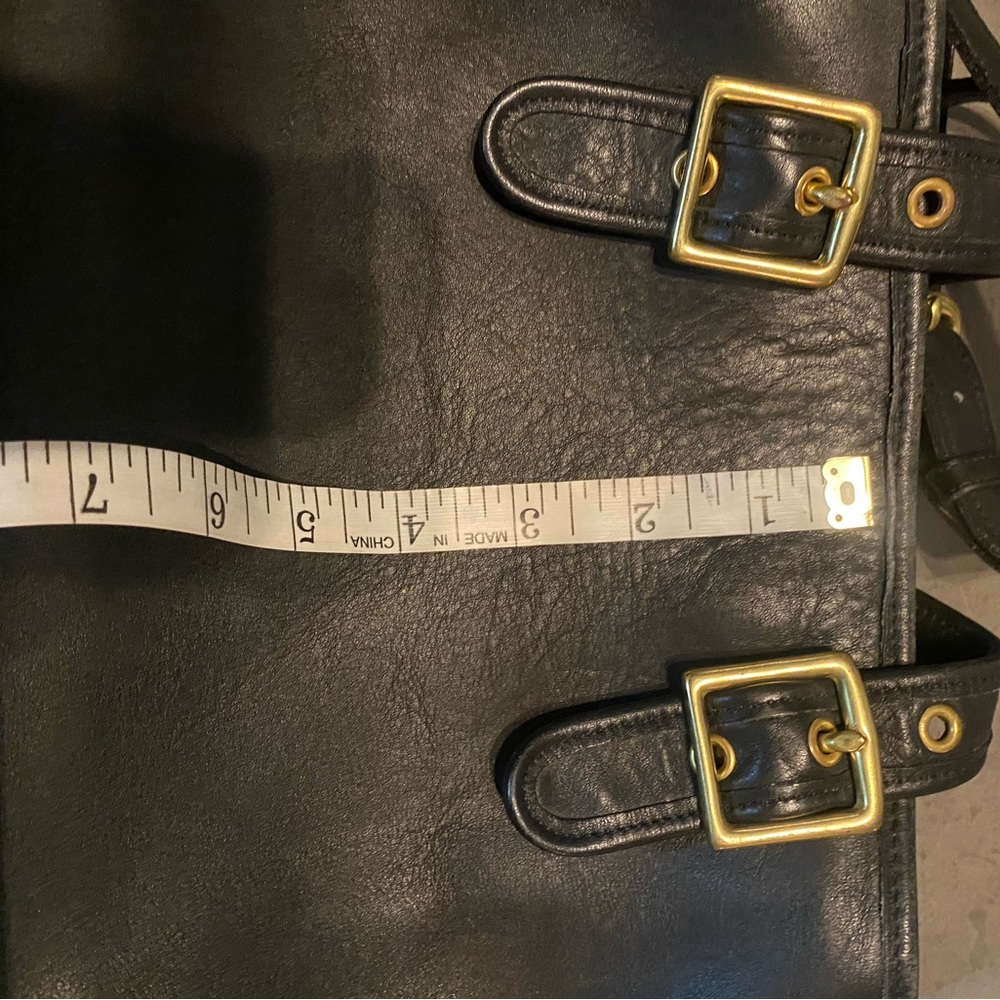 Vintage Coach 9063 Legacy Satchel Black Leather Cross Body - Picture 9 of 11